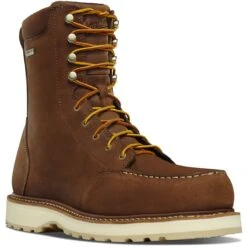 Danner Boots: Men's 14302 Brown Soft Toe 8'' Cedar Rover Waterproof EH Slip Resistant Moc Toe Work Boot