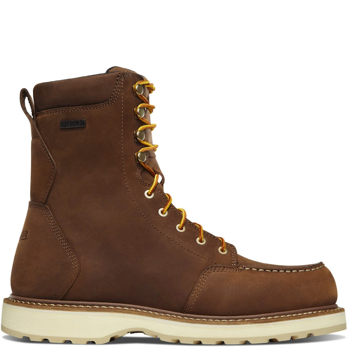 Danner Boots: Men's 14303 Brown Aluminum Toe 8" Cedar River EH Waterproof Slip Resistant Moc Toe Work Boot - Image 2