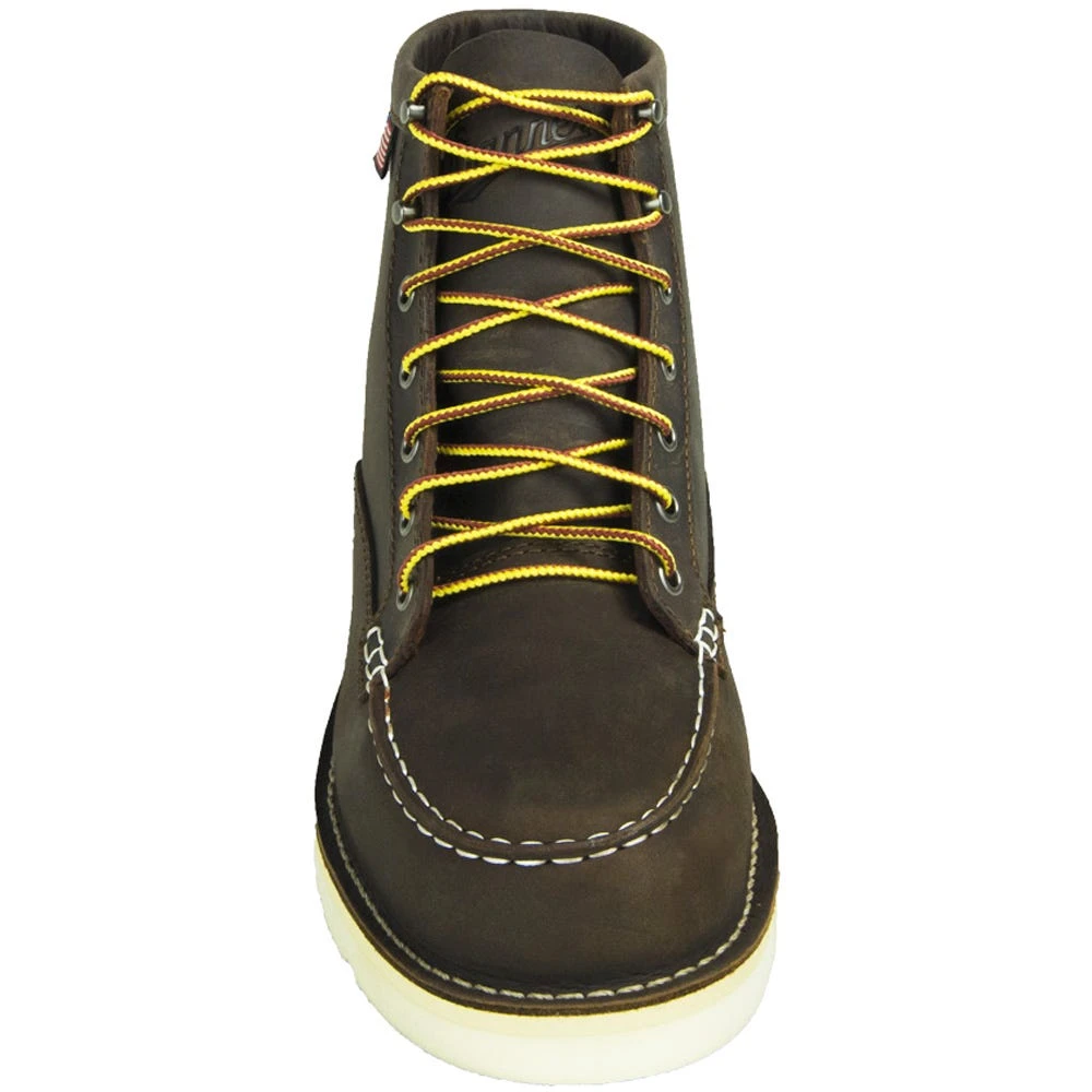 Danner Boots: Men's Brown Moc Toe 15563 Bull Run Soft Toe Work Boots - Image 5
