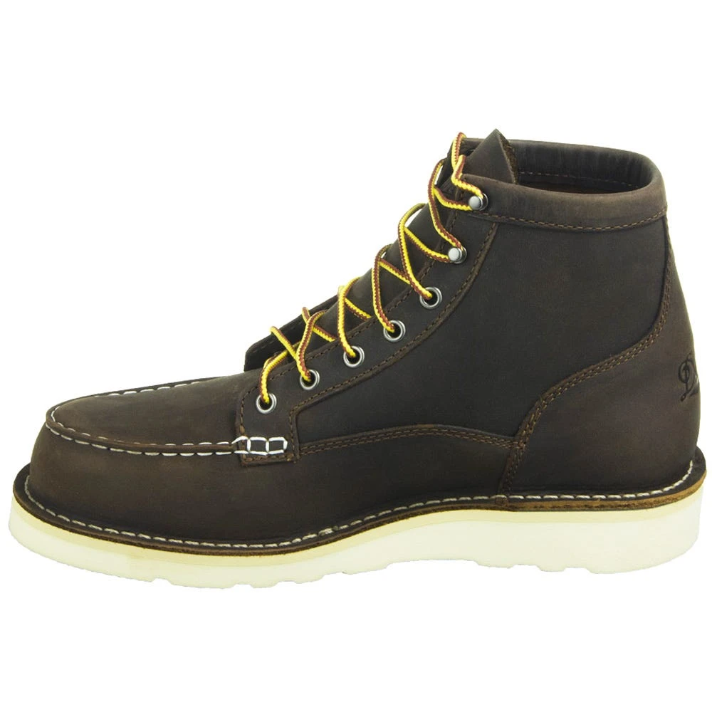 Danner Boots: Men's Brown Moc Toe 15563 Bull Run Soft Toe Work Boots - Image 4