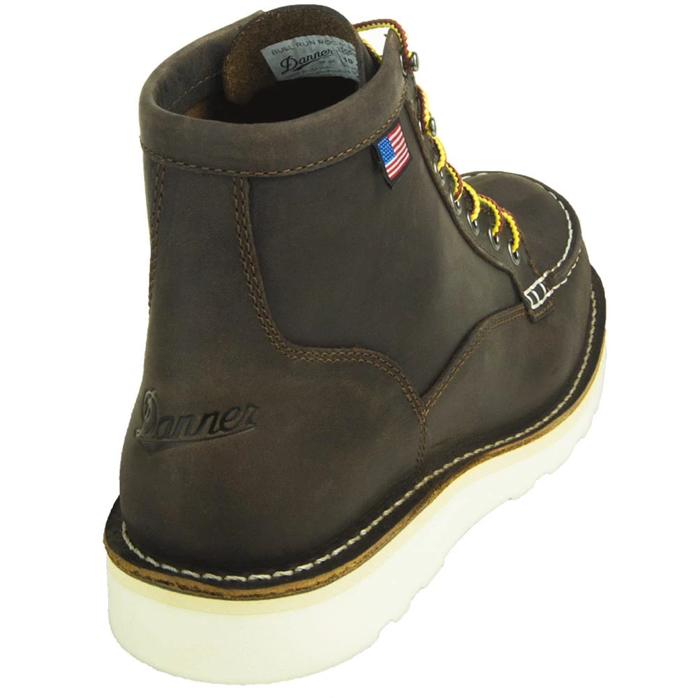 Danner Boots: Men's Brown Moc Toe 15563 Bull Run Soft Toe Work Boots - Image 3