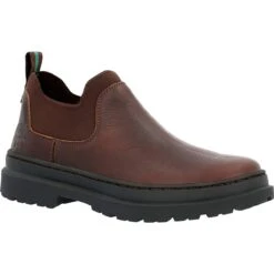 Georgia Boot Georgia Shoes: Men's GB00708 Brown Soft Toe Romeo SuperLyte Slip Resistant Work Shoe
