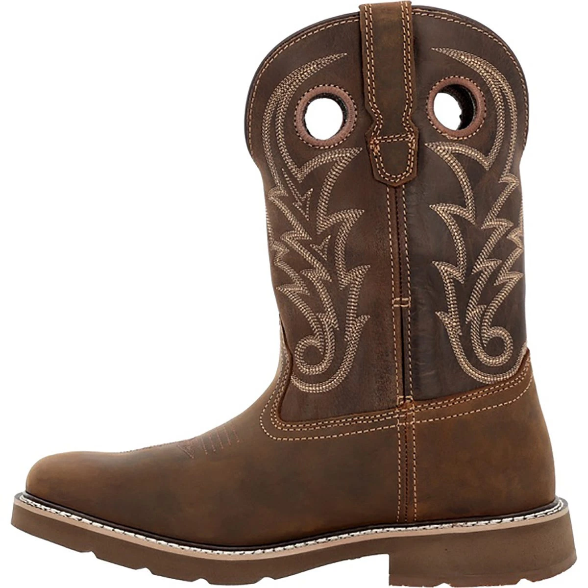 Georgia Boots: Men's GB00692 Brown Steel Toe Core 37 Western 11" Waterproof Pull On Work Boot - Image 3