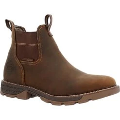 Georgia Boots: Men's GB00700 Brown Steel Toe Carbo-Tec FLX Waterproof Chelsea Work Boot