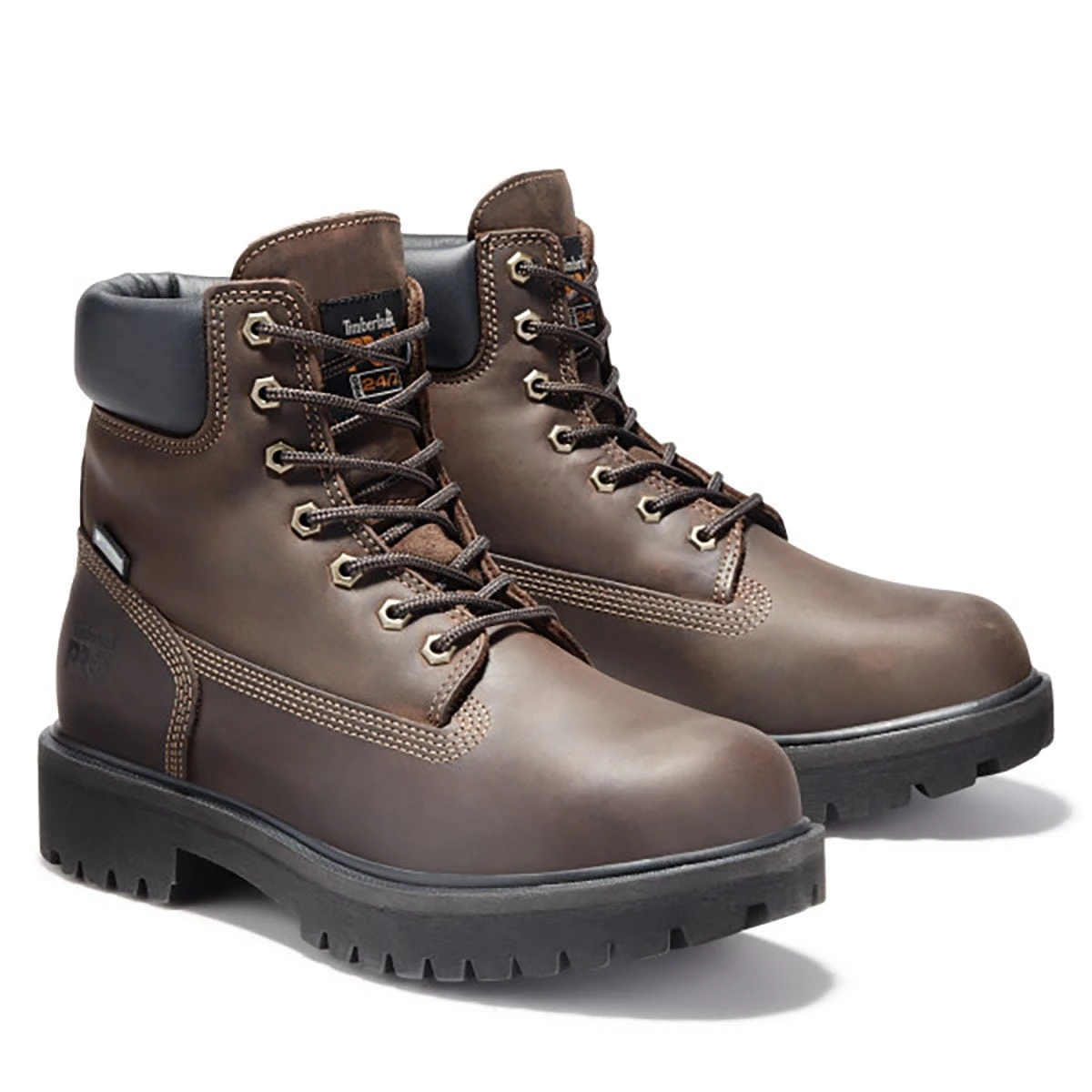 Timberland PRO Boots: Men's 38021 Brown Waterproof EH 6" Steel Toe Boots - Image 5