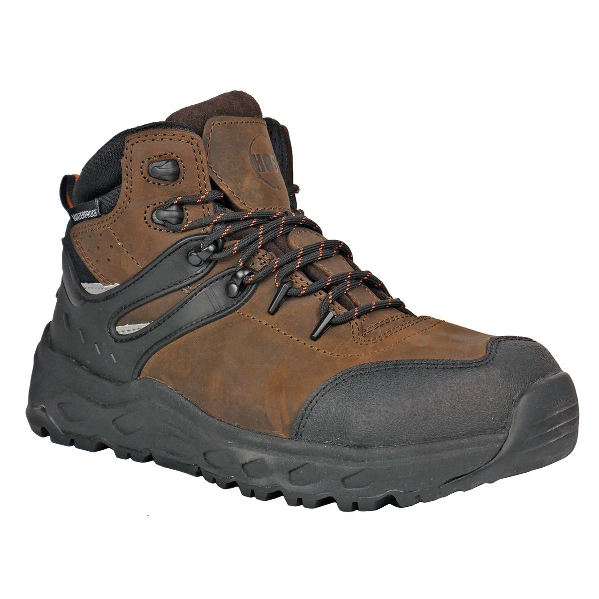 Hoss Boots: Men's 60203 Brown Aluminum Toe Stomp Waterproof Slip Resistant Work Boot