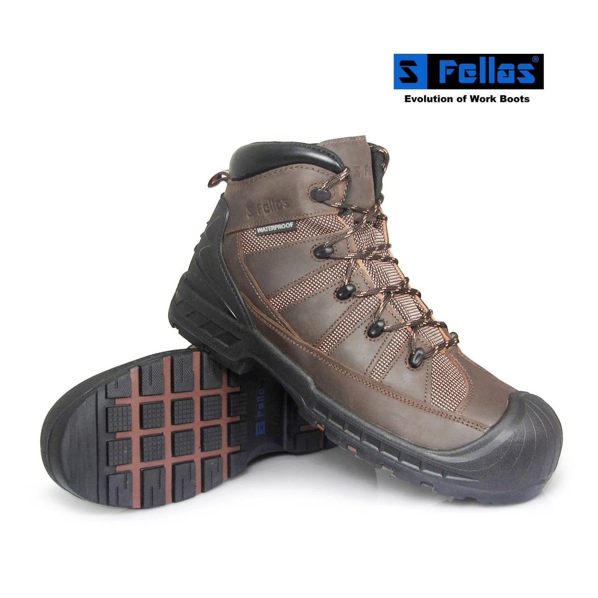 Genuine Grip Boots: Men's 6300 Brown Composite Toe Trekker Puncture Resistant Work Boot - Image 2