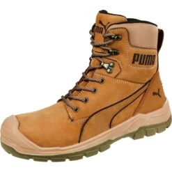 Puma Safety: Men's 630725 407 Tan Composite Toe Conquest Wheat CTX HIGH EH Work Boot