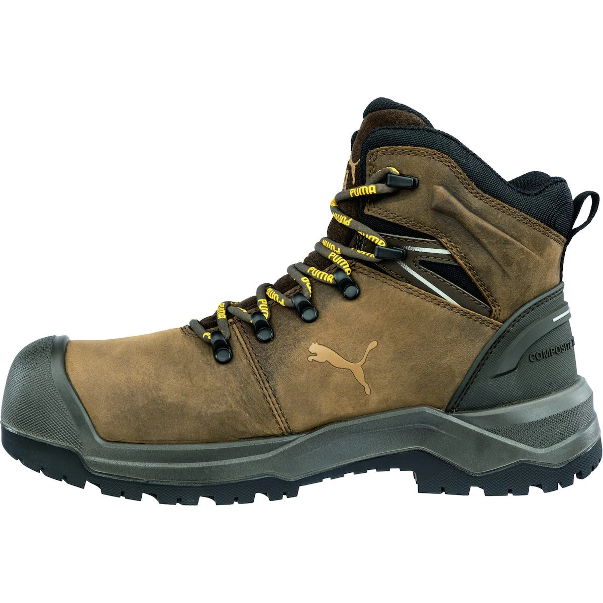 Puma Safety: Men's 632715 400 Brown Composite Toe Iron Hd MID Slip Resistant EH Waterproof Work Boot - Image 3