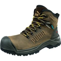 Puma Safety: Men's 632715 400 Brown Composite Toe Iron Hd MID Slip Resistant EH Waterproof Work Boot