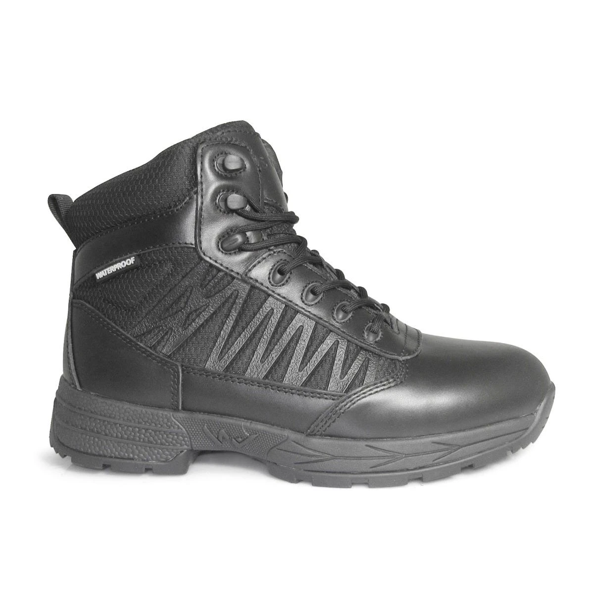 Genuine Grip Boots: Men's 9070 Black Composite Toe Guardian Waterproof Slip Resistant EH Side Zip Work Boot - Image 2