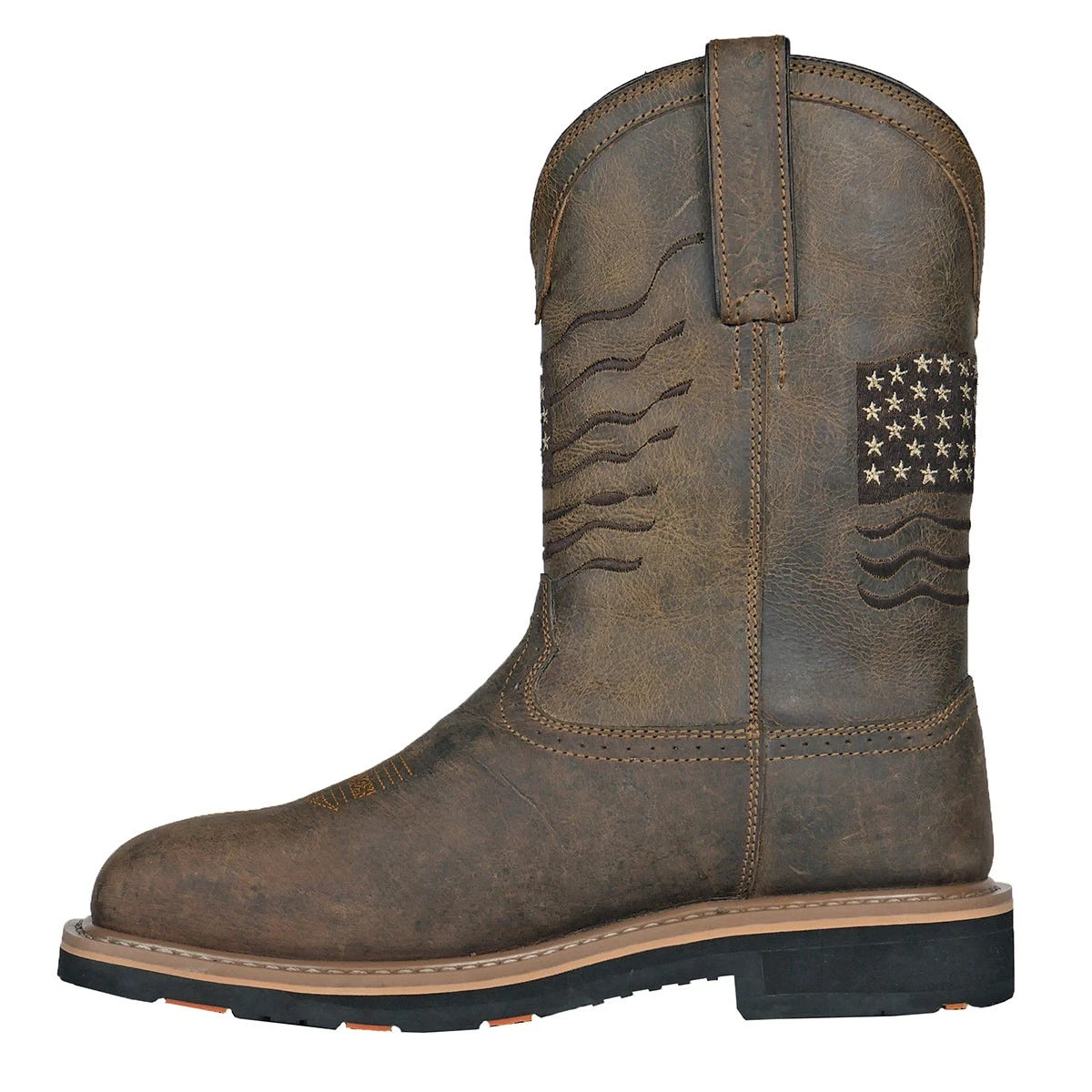 Hoss Boots: Men's 92065 Brown Composite Toe Rushmore Pull On Waterproof Work Boot - Image 3