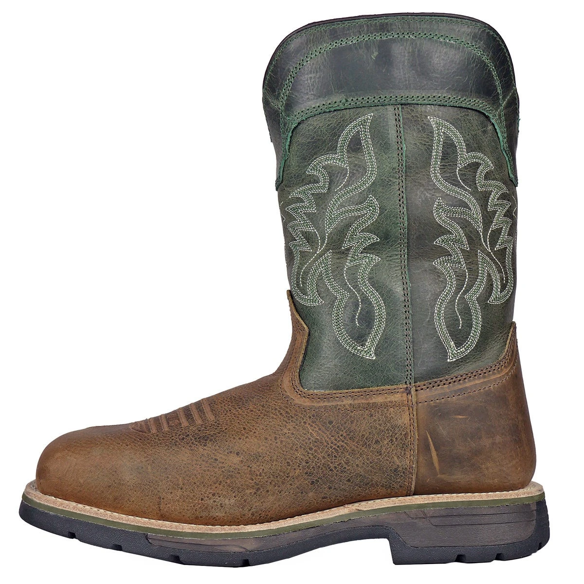 Hoss Boots: Men's 94052 Olive Composite Toe Brisbee Distressed Waterproof EH Pull On Work Boot - Image 3