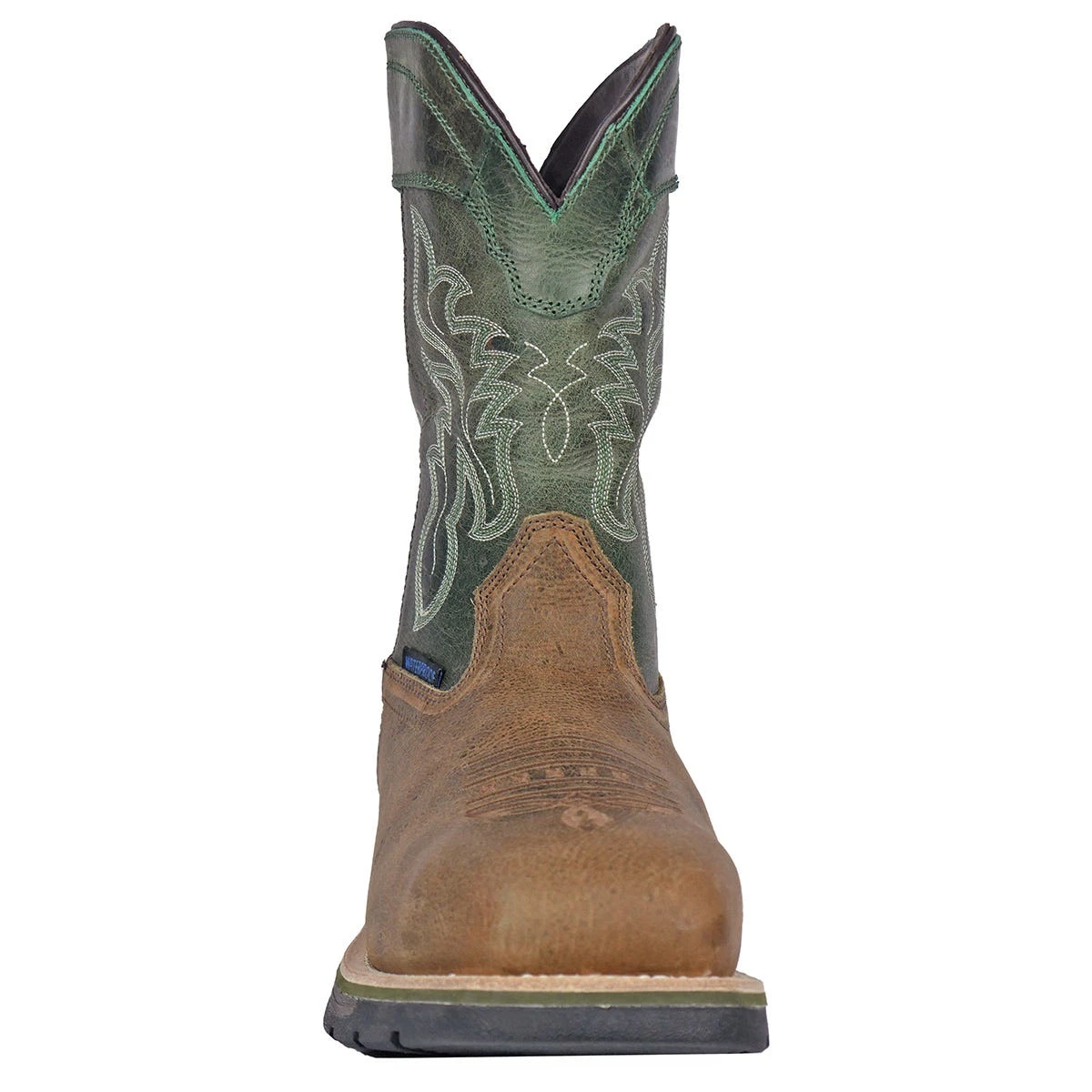 Hoss Boots: Men's 94052 Olive Composite Toe Brisbee Distressed Waterproof EH Pull On Work Boot - Image 4