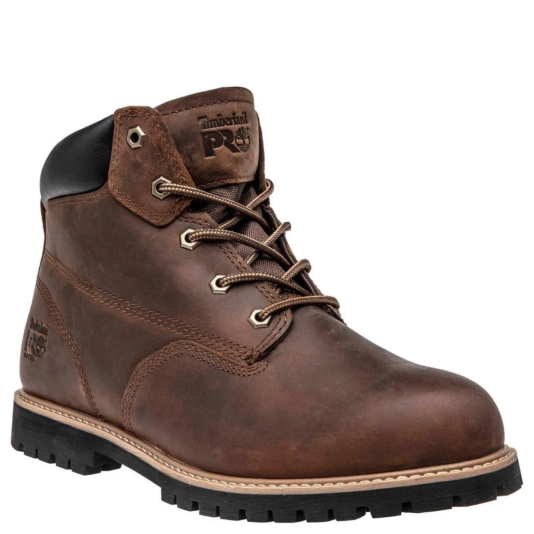 Timberland Pro Boots: Men's A1WG2 Brown Gritstone Slip Resistant 6" Work Boot - Image 5