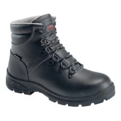Avenger Boots: Men's A8224 Black Steel Toe 6" Waterproof Builder EH Work Boot