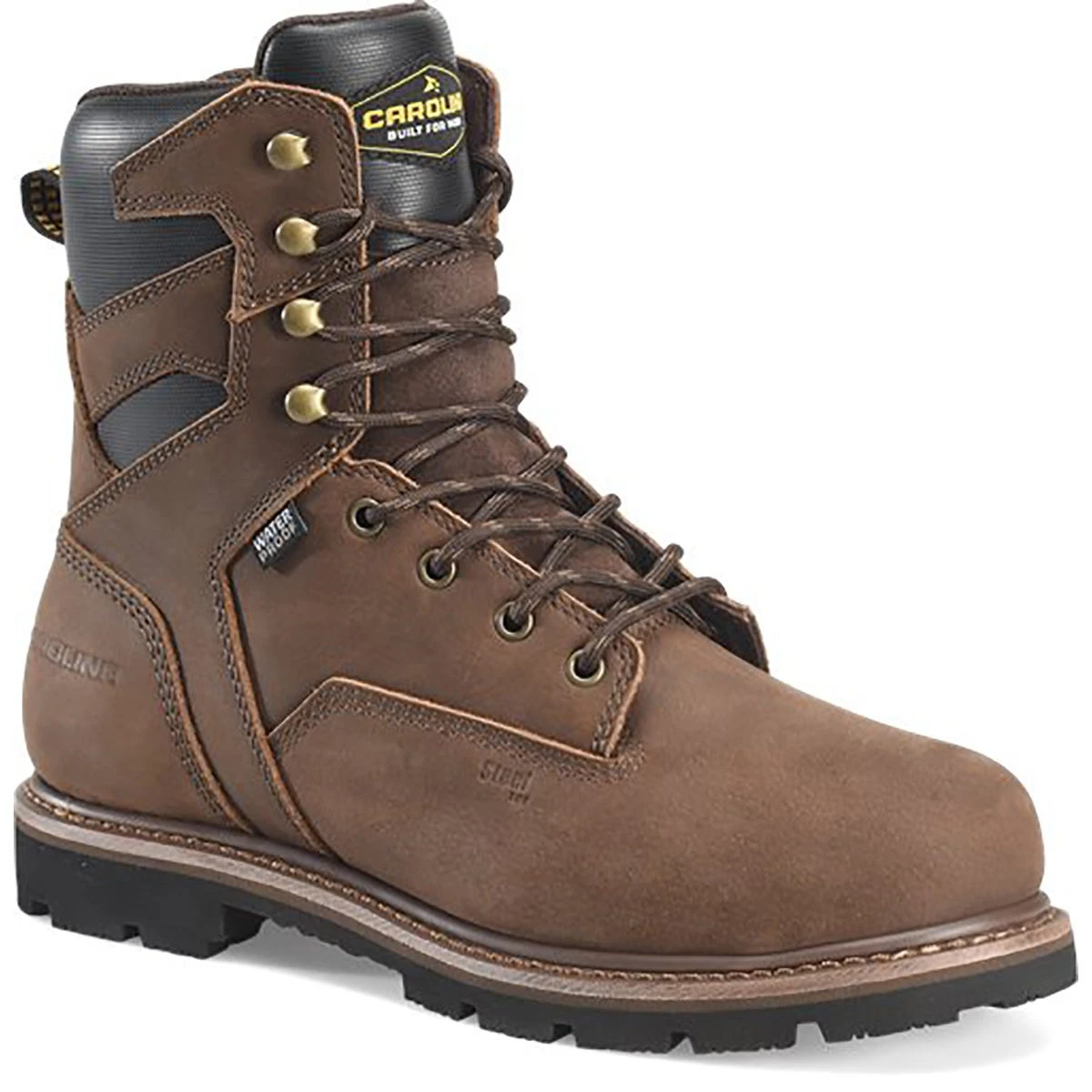 Carolina Boots: Men's CA3599 Brown Steel Toe 8" Gruntz Waterproof EH Work Boot