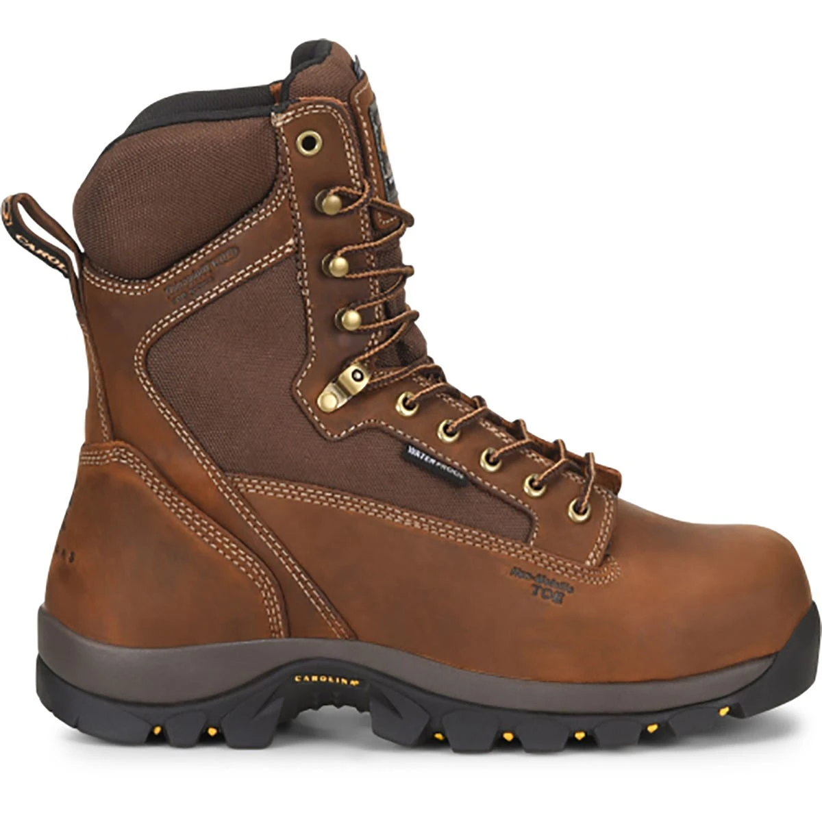 Carolina Boots: Men's CA4515 Dark Brown Composite Toe Forrest 8" Insulated Waterproof Work Boot - Image 2