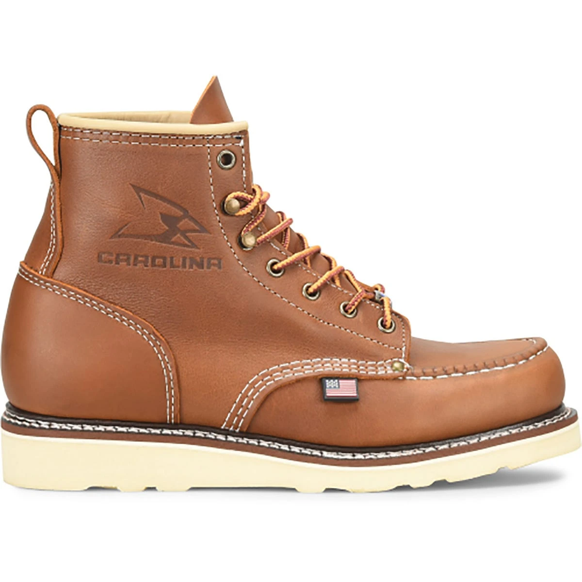 Carolina Boots: Men's CA7003 Brown Soft Toe 6" USA Made AMP Union Built EH Work Boot - Image 2