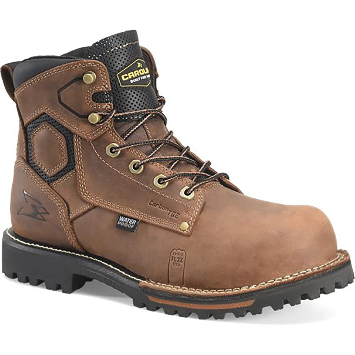 Carolina Boots: Men's CA7542 Brown Composite Toe Pitstop 6" Waterproof EH Work Boot