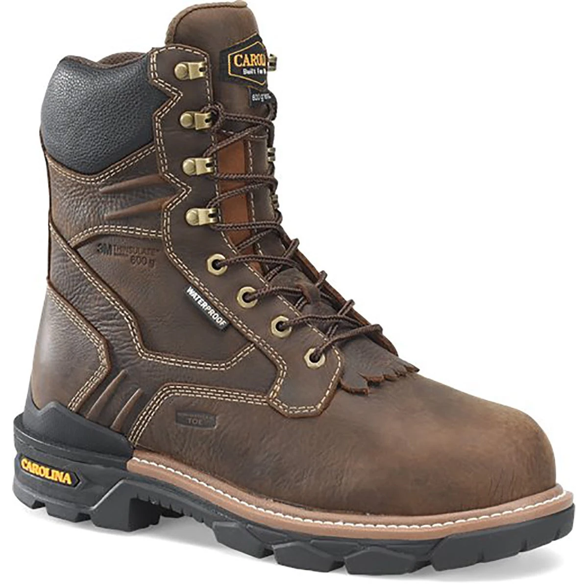 Carolina Boots: Men's CA7838 Brown Composite Toe 8" Contestor Waterproof Insulated Work Boot