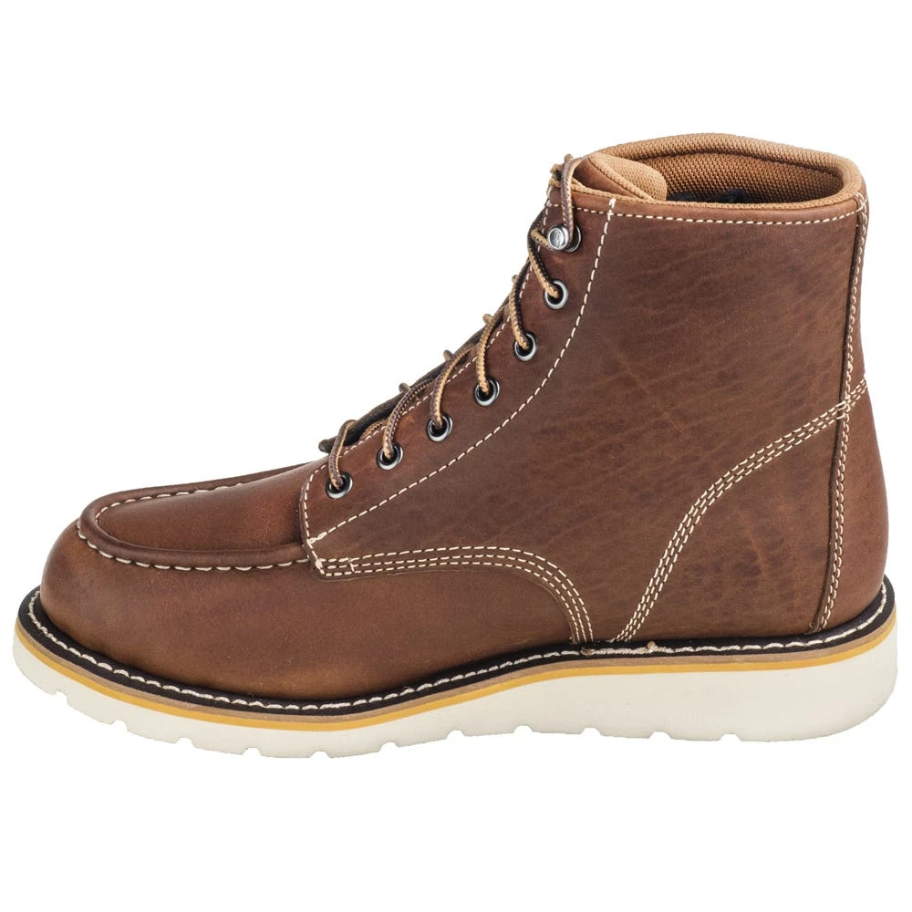 Carhartt Boots: Men's CMW6275 Steel Toe Waterproof Tan EH 6-Inch Wedge Boots - Image 5