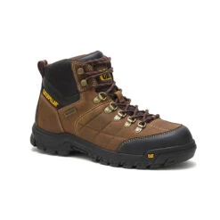 Caterpillar Boots: Men's P74128 Brown Soft Toe Threshold Waterproof Work Boots
