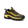 Cat Shoes: Men's P91691 Black Cat Yellow Composite Toe Invader Mecha Work Shoe