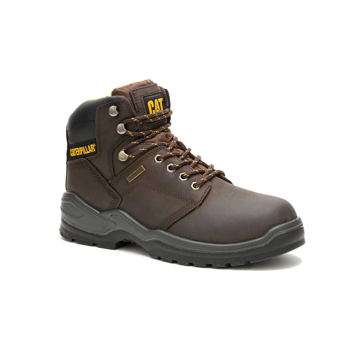CAT Boots: Men's P91720 Brown Steel Toe Striver Waterproof EH Work Boot