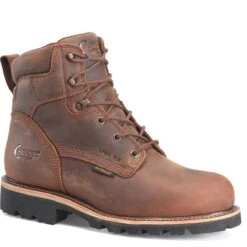 Chippewa Boots: Men's 59207 Walnut Steel Toe Super Dna 6" Waterproof Lace Up Work Boot