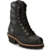 Chippewa Boots: Men's 59410 Black Oiled Steel Toe Super DNA 9" Waterproof Insulated Logger Work Boot