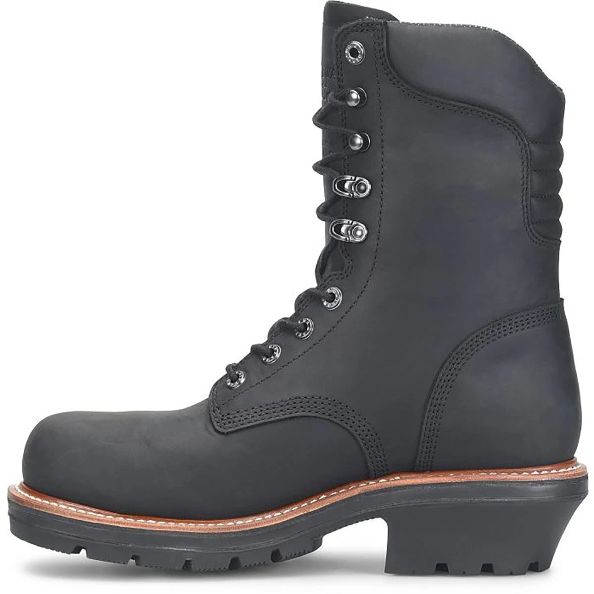 Chippewa Boots: Men's TH1021 Charcoal Black Nano Composite Toe Thunderstruck 9" Insulated Waterproof Logger Work Boot - Image 3