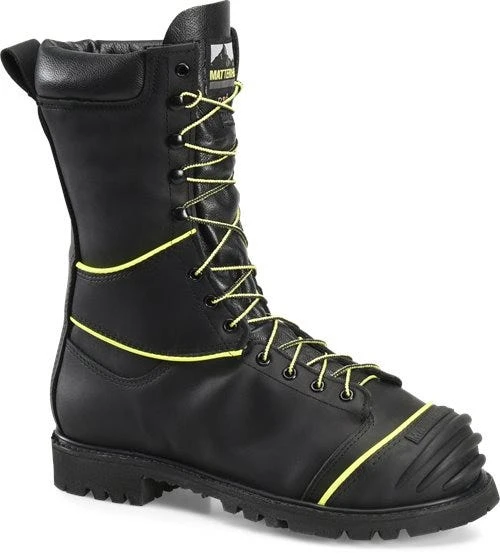 Matterhorn Boots: Men's CV12000 Black Steel Toe 10" Internal Metguard Waterproof Lace To Toe Work Boot