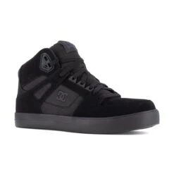 DC Shoes: Men's DC60206 Black Dark Gray Composite Toe Pure Work High-Top Slip Resistant Work Shoe