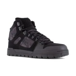 DC Shoes: Men's DC60603 Black Camo Composite Toe Pure Work Waterproof High-Top Slip Resistant Work Shoe