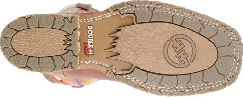 Double H Boots: Men's DH4400 Brown 12" Mickey ICE Roper Domestic Wide Square Toe Cowboy Boot - Image 7