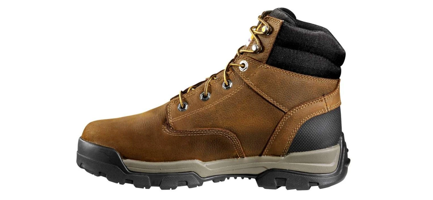 Carhartt Boots: Men's CME6047 Brown Oil Tanned Ground Force 6-Inch Soft Toe Waterproof Work Boot - Image 2