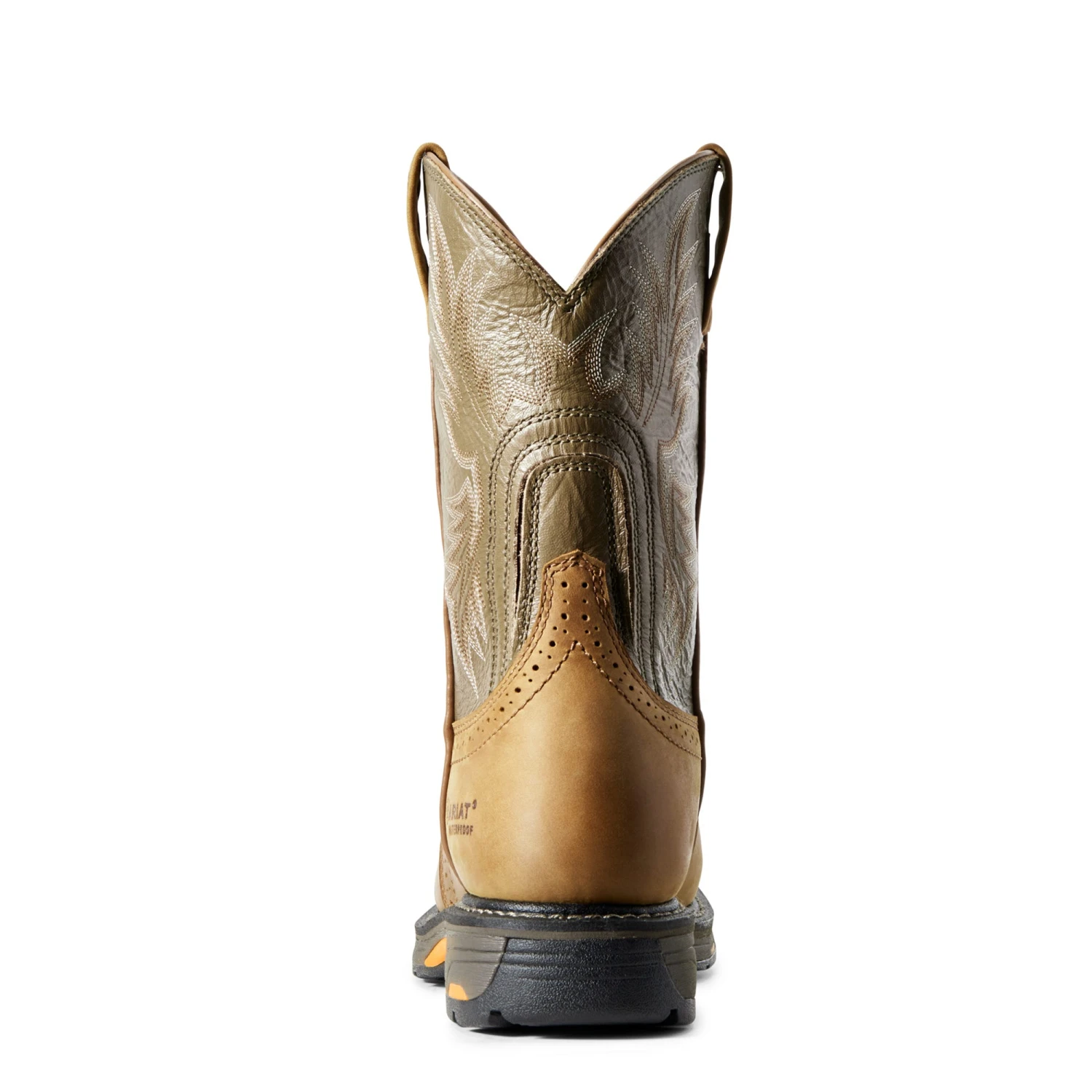 Ariat Boots: Men's 10008633 Waterproof Brown Pull-On Workhog Cowboy Boots - Image 3