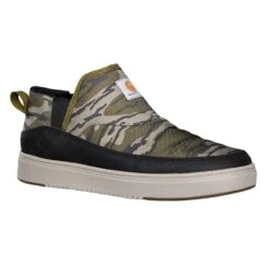 Carhartt Shoes: Men's FC4026-M Mossy Oak Bottomland Camo Soft Toe Detroit Canvas Mid Slip On Sneaker