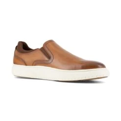 Florsheim Shoes: Men's FS2335 Steel Toe Cognac Premier Work Casual Slip-On Work Shoe