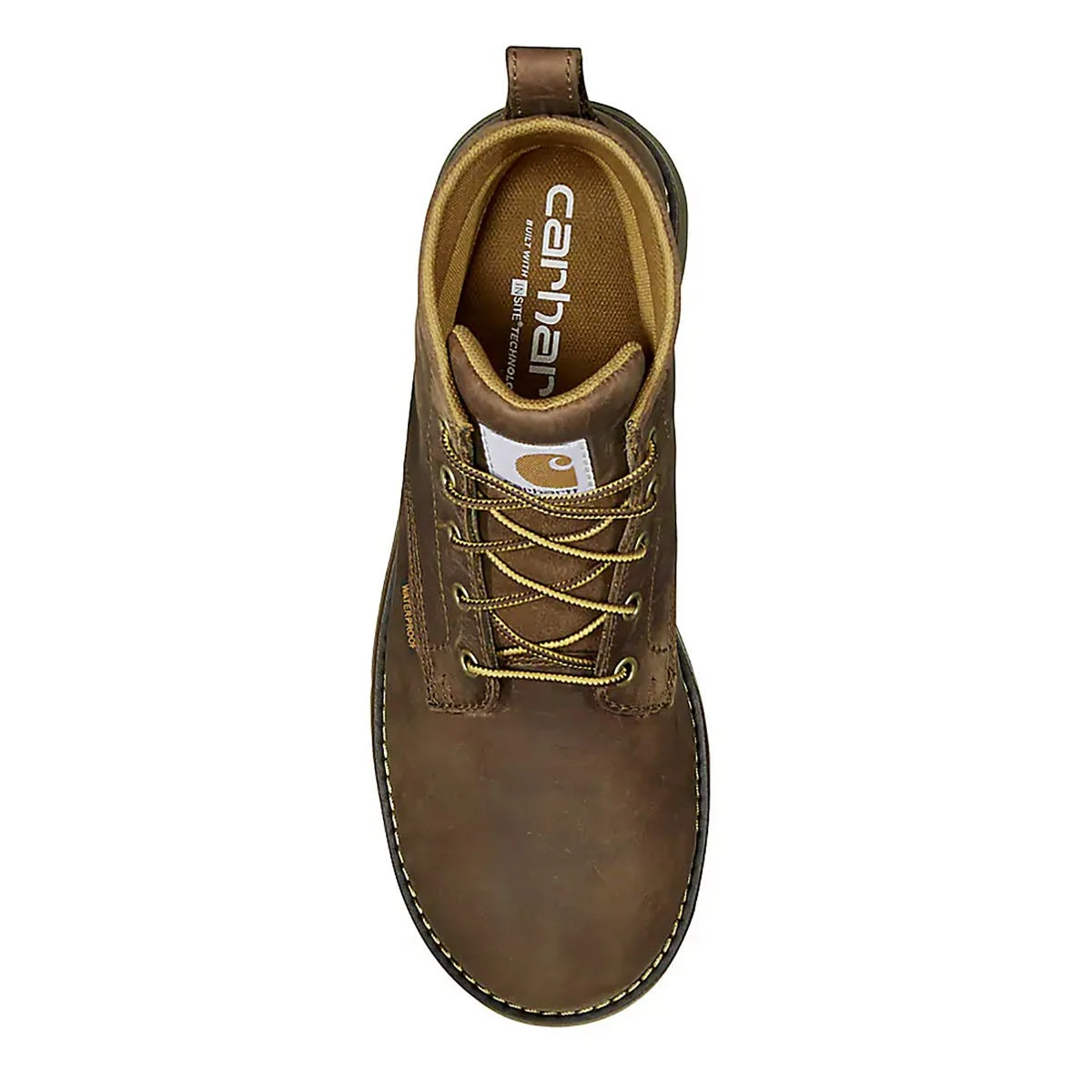 Carhartt Boots: Men's FM5004-M Dark Brown Soft Toe Millbrook Waterproof Wedge Work Boot - Image 5