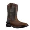 Black Diamond Carhartt Boots: Men's FQ1265-M Brown Burnt Olive Steel Toe Montana Waterproof 11" Square Toe Wellington Work Boot