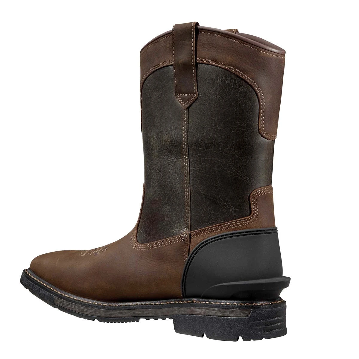Black Diamond Carhartt Boots: Men's FQ1065-M Brown Burnt Olive Soft Toe Montana Waterproof 11" Square Toe Wellington Work Boot - Image 4