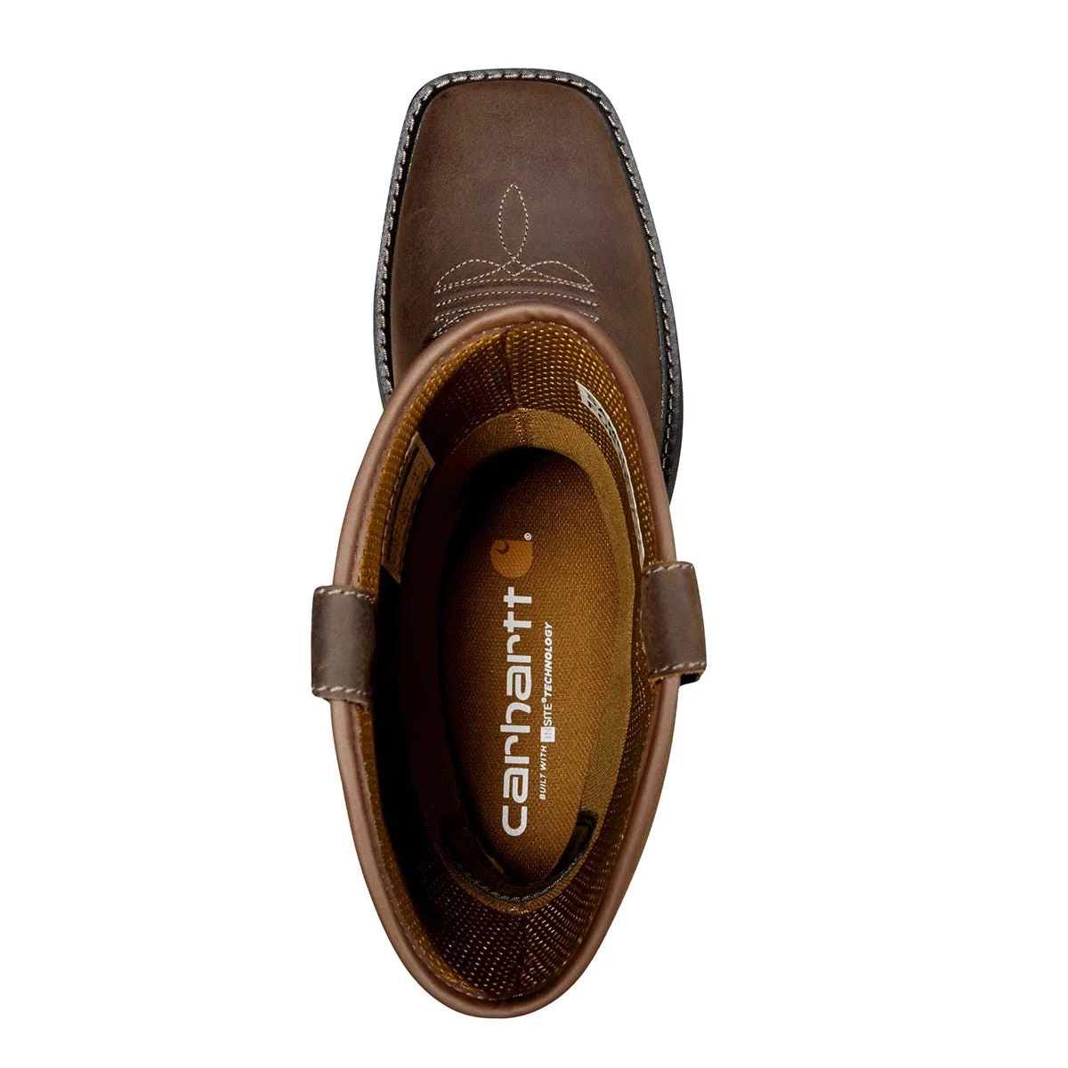 Black Diamond Carhartt Boots: Men's FQ1065-M Brown Burnt Olive Soft Toe Montana Waterproof 11" Square Toe Wellington Work Boot - Image 7