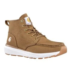 Black Diamond Carhartt Shoes: Men's FS4084-M Brown Soft Toe Haslett Canvas Chukka ESD Slip Resistant Sneaker