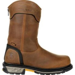 Georgia Boots: Men's GB00394 Brown Carbo Tec LTX Waterproof Composite Toe Pull On Work Boot
