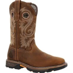 Georgia Boots: Men's GB00649 Brown Soft Toe Carbon-Tec FLX Waterproof Pull On Work Boot