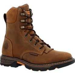 Georgia Boots: Men's GB00650 Brown Alloy Toe Carbo-Tec FLX Waterproof Lacer Work Boot