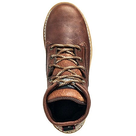 Georgia Boots: Men's G6152 Barracuda Gold Leather Wedge Work Boots - Image 2