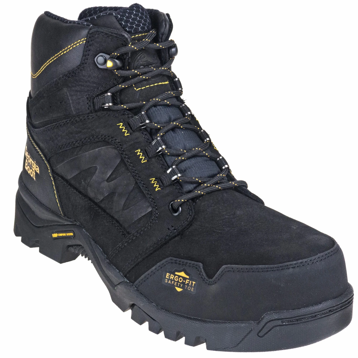 Georgia Boots: Waterproof Composite Toe EH 6-Inch Black GB00130 Men's Amplitude Leather Work Boots - Image 3